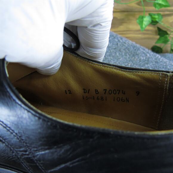 Johnston & Murphy Men USA Derby Oxfords Black Leather Size 12 Narrow Used 2025 - Picture 6 of 8